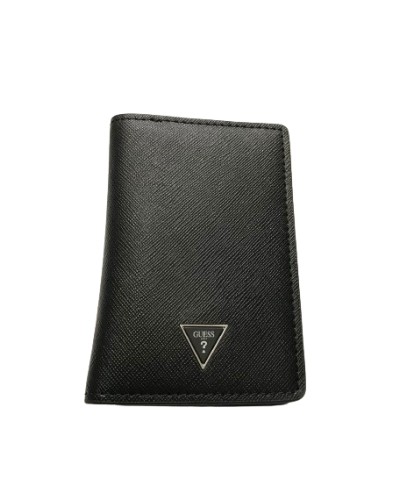 Portafoglio Guess Mito flat card holder in pelle nero GS24GU07 SMMTSALEA56-BLA