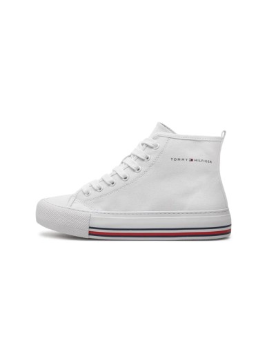 Scarpe Tommy Hilfiger sneaker High Top Lace-Up white DS24TH02 T3A9-33188-1687100