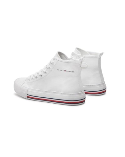 Scarpe Tommy Hilfiger sneaker High Top Lace-Up white DS24TH02 T3A9-33188-1687100