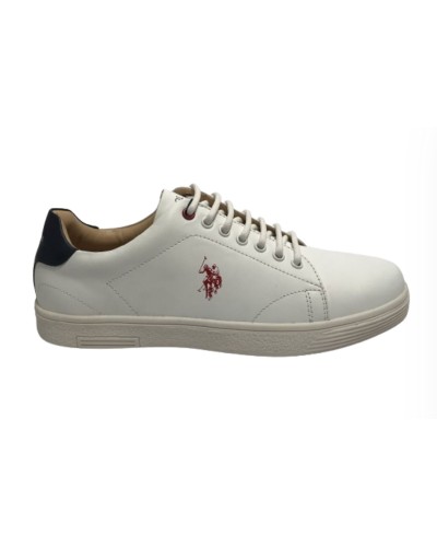 Scarpe U.S. Polo sneaker Hummer001 in pelle dark blue white/ dark blue uomo US24UP08