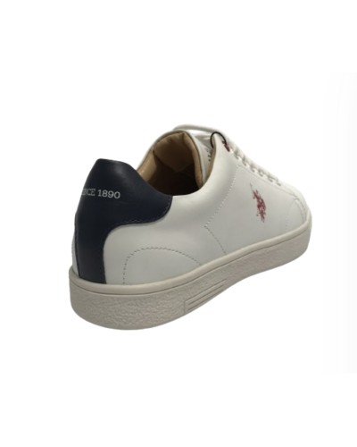 Scarpe U.S. Polo sneaker Hummer001 in pelle dark blue white/ dark blue uomo US24UP08