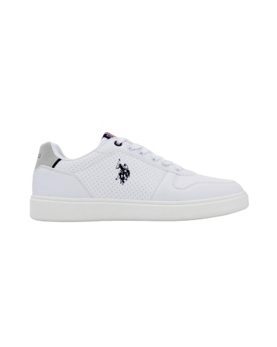 Scarpe U.S. Polo sneaker ROKKO003B in ecopelle white uomo US24UP17
