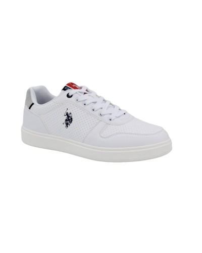 Scarpe U.S. Polo sneaker ROKKO003B in ecopelle white uomo US24UP17