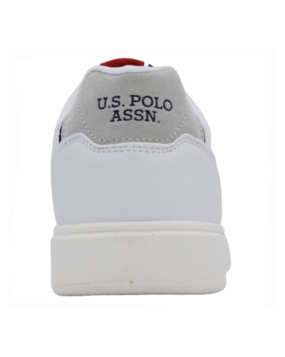 Scarpe U.S. Polo sneaker ROKKO003B in ecopelle white uomo US24UP17