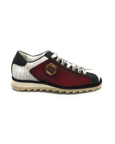 Scarpe uomo Harris sneaker pelle rosso/ nero/ bianco U17HA206 2817