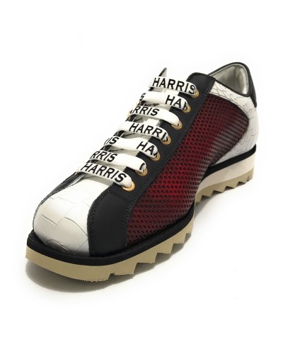 Scarpe uomo Harris sneaker pelle rosso/ nero/ bianco U17HA206 2817