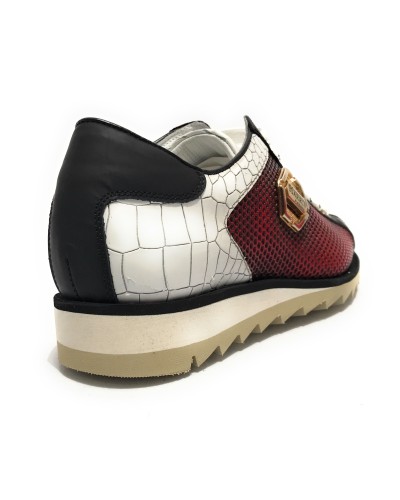 Scarpe uomo Harris sneaker pelle rosso/ nero/ bianco U17HA206 2817