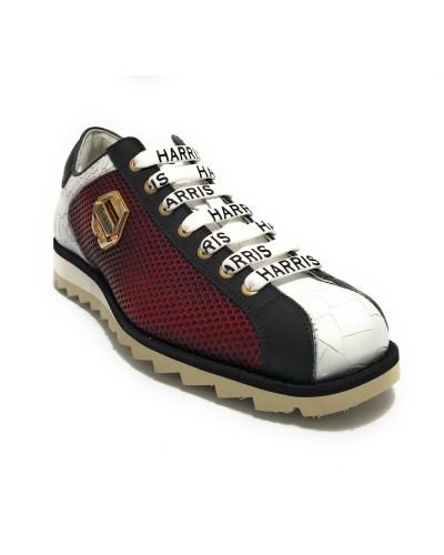 Scarpe uomo Harris sneaker pelle rosso/ nero/ bianco U17HA206 2817