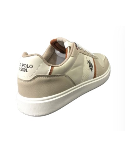 Scarpe U.S. Polo sneaker ROKKO003D in ecopelle/ tessuto beige uomo US24UP20