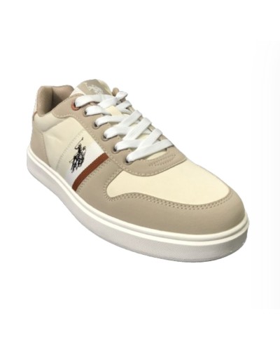Scarpe U.S. Polo sneaker ROKKO003D in ecopelle/ tessuto beige uomo US24UP20