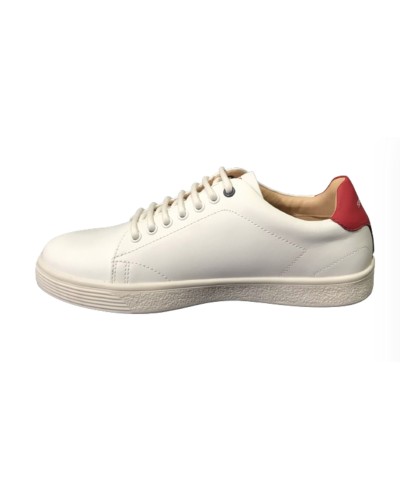 Scarpe U.S. Polo sneaker Hummer001 in pelle white/ red uomo US24UP21