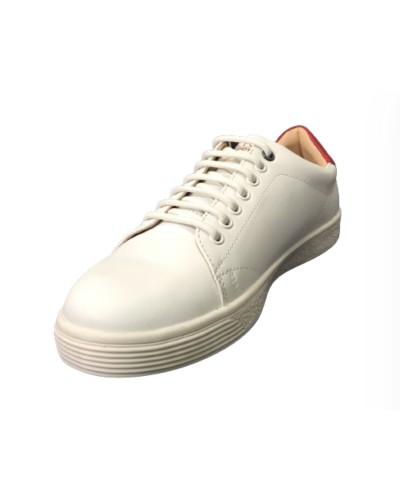 Scarpe U.S. Polo sneaker Hummer001 in pelle white/ red uomo US24UP21