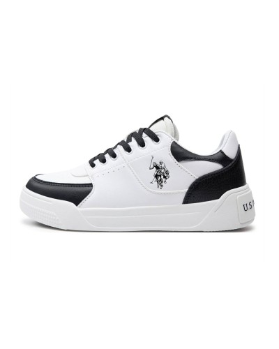 Scarpe US Polo sneaker Nole001 in ecopelle/ tessuto white/ black DS24UP12