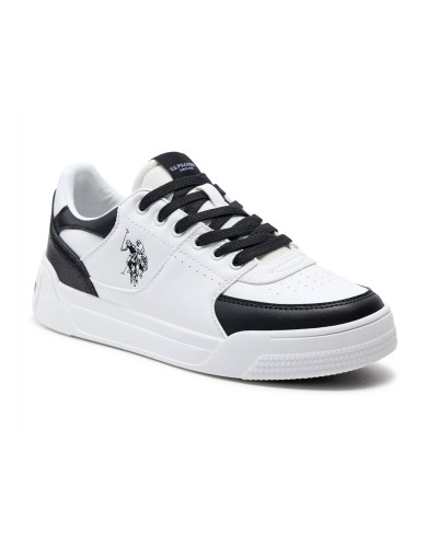 Scarpe US Polo sneaker Nole001 in ecopelle/ tessuto white/ black DS24UP12