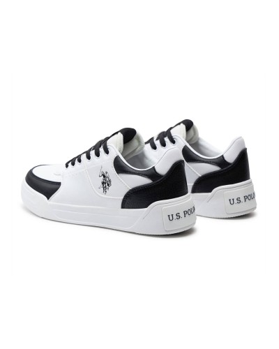 Scarpe US Polo sneaker Nole001 in ecopelle/ tessuto white/ black DS24UP12