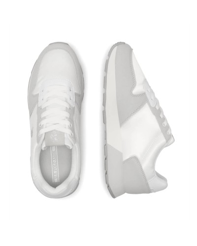 Scarpe US Polo Donna sneaker Kitty002A in ecopelle/ tessuto white DS24UP15