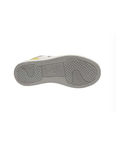 Scarpe US Polo sneaker Nole001 in ecopelle/ tessuto white/ yellow DS24UP19