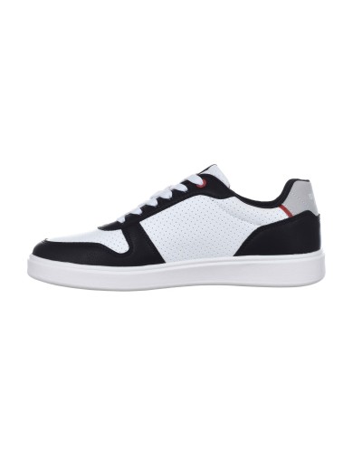 Scarpe U.S. Polo sneaker ROKKO003B in ecopelle/ tessuto white/ black uomo US24UP33