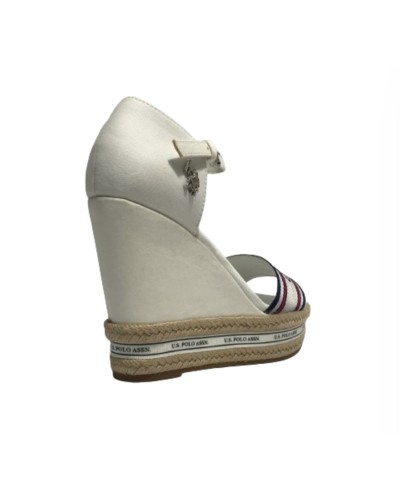 Scarpe donna US Polo sandalo zeppa Aylin 021 tc 105 white DS24UP29