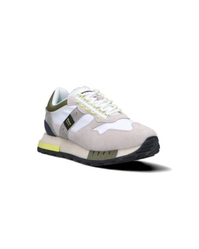Scarpe Blauer sneaker Heron 02 in suede/ nylon white/ military US24BU06 S4HERON02/RIS