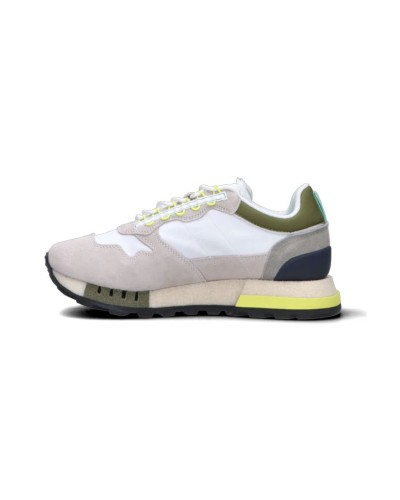 Scarpe Blauer sneaker Heron 02 in suede/ nylon white/ military US24BU06 S4HERON02/RIS