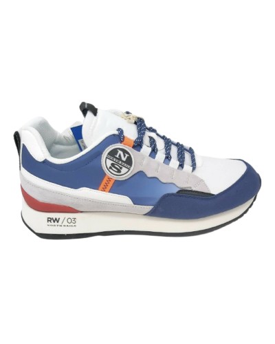 Scarpe North Sails sneaker RW/03 018 Watercraft in suede/ tessuto blu navy/ white US21NS05