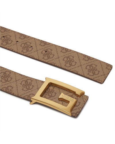 Cinta donna Guess Noreen 4g logo adjustable/ reversible belt latte logo C25GU05 BW9153P4338