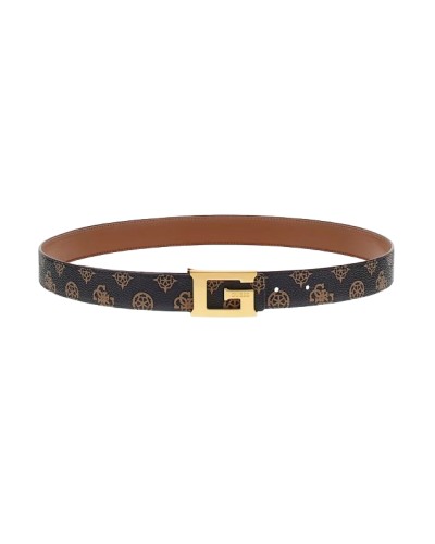 Cinta donna Guess Kuba 4g logo adjustable/ reversible belt mocha logo C25GU06 BW9154P4330
