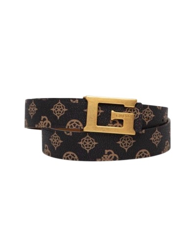 Cinta donna Guess Kuba 4g logo adjustable/ reversible belt mocha logo C25GU06 BW9154P4330