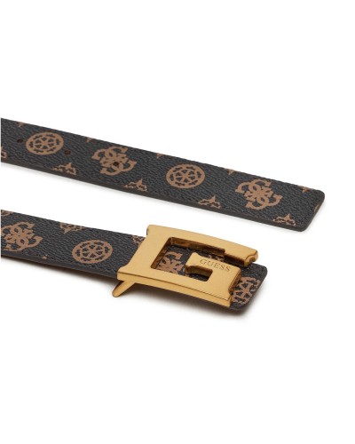 Cinta donna Guess Kuba 4g logo adjustable/ reversible belt mocha logo C25GU06 BW9154P4330