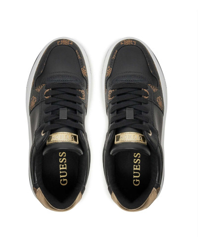 Scarpe donna Guess sneaker Queenz ecopelle black/ brown D25GU07 FLTQNZFAL12
