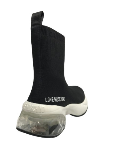 Scarpe donna Love Moschino sneaker running calza crystal TC 60 black D25MO04 JA15286G1LIYA000