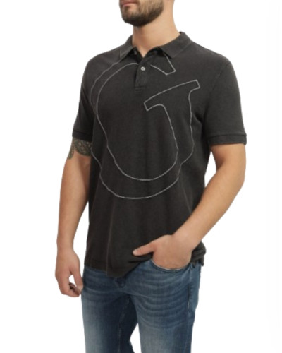 Polo uomo Guess G Letter short sleeve polo nero E25GU37 M4YP07KC9T1 JBLK