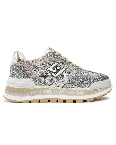 Scarpe donna Liu-Jo Amazing 26 sneaker ecopelle/ glitter black/silver D25LJ07 BF4047 TX007