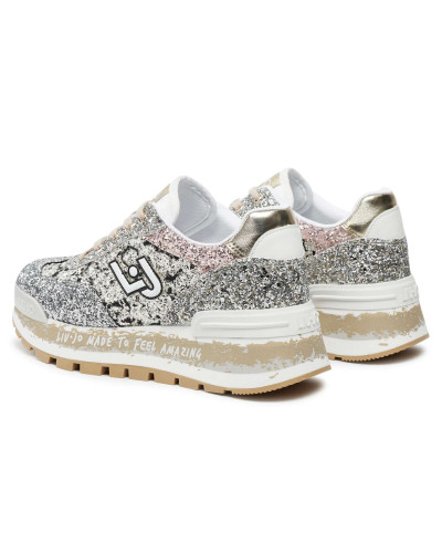 Scarpe donna Liu-Jo Amazing 26 sneaker ecopelle/ glitter black/silver D25LJ07 BF4047 TX007