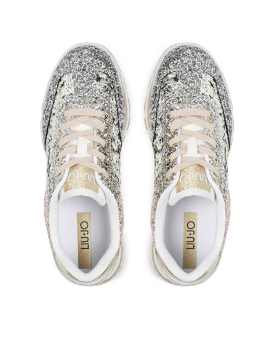 Scarpe donna Liu-Jo Amazing 26 sneaker ecopelle/ glitter black/silver D25LJ07 BF4047 TX007