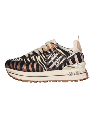 Scarpe donna Liu-Jo Maxi Wonder 01 sneaker laminated pony hair D25LJ08 BF4001PX517S3366