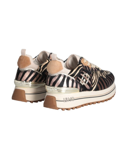 Scarpe donna Liu-Jo Maxi Wonder 01 sneaker laminated pony hair D25LJ08 BF4001PX517S3366