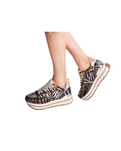 Scarpe donna Liu-Jo Maxi Wonder 01 sneaker laminated pony hair D25LJ08 BF4001PX517S3366