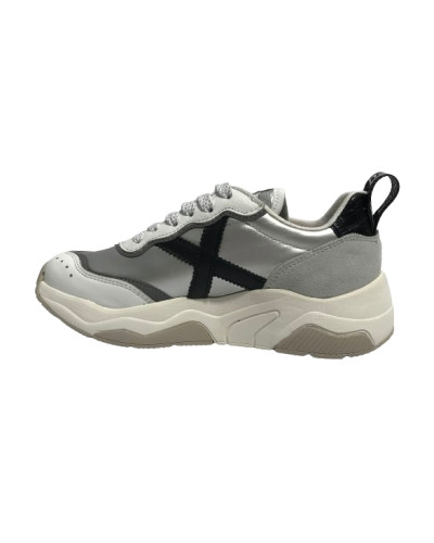 Scarpe donna Munich sneaker Wave 164 in pelle/ tessuto grigio D25MU01 8770164