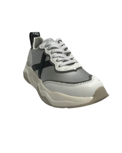 Scarpe donna Munich sneaker Wave 164 in pelle/ tessuto grigio D25MU01 8770164