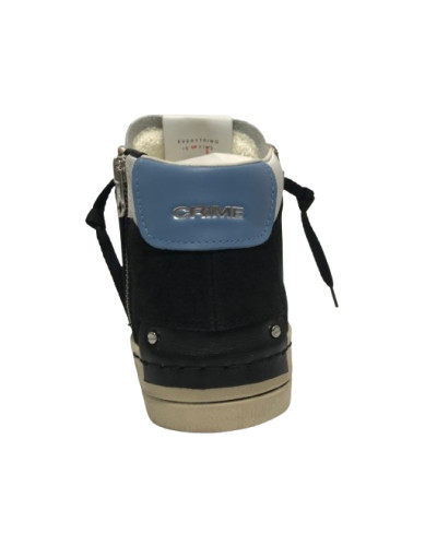 Sneaker Crime London Sk8 Deluxe Mid in pelle white/ brown U25CR04 15150AA7.68