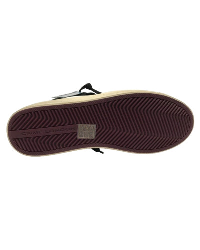 Sneaker Crime London Sk8 Deluxe Mid in pelle white/ brown U25CR04 15150AA7.68