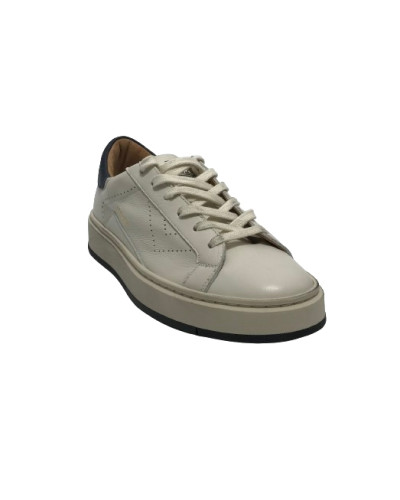 Scarpe uomo 4B12 sneakers in pelle bianco/ elba U25QB06 EVO-U26