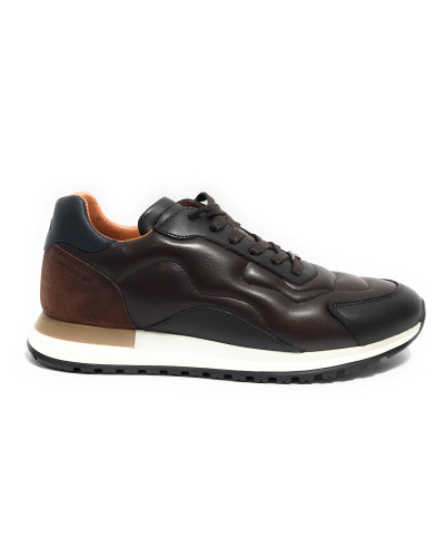 Scarpe uomo Ambitious sneaker pelle brown U25AM05 12439_6565AM
