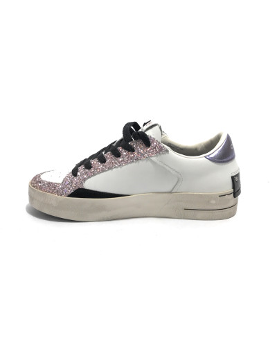 Sneaker donna Crime London  in pelle white/ glitter D25CR06 88100AA7.55