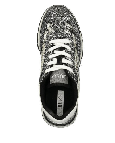 Scarpe donna Liu-Jo Amazing 26 sneaker ecopelle/ glitter black/silver D25LJ18 BF4047 TX007 S3426