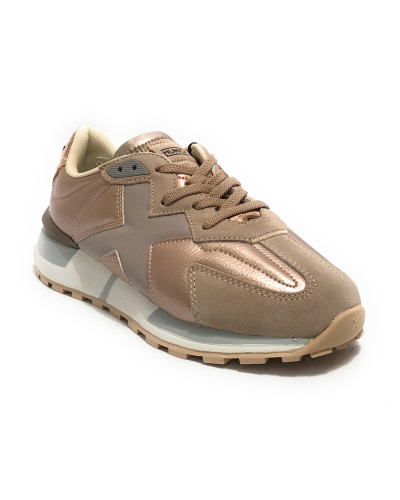 Scarpe donna Munich sneaker Soku 18 in pelle/ ecopelle laminato rosa D25MU06 8189018