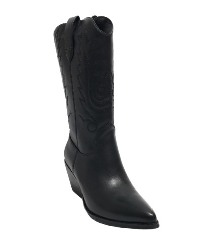 Scarpe donna Gold&gold stivale texano ecopelle nero D25GG01 GU221
