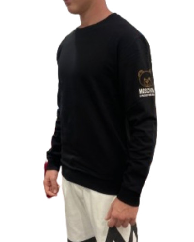 Felpa uomo Moschino girocollo nero E25MO01 V1A1701 4424 0555